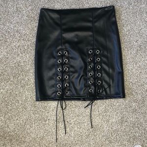 NWT Faux Leather Mini Skirt